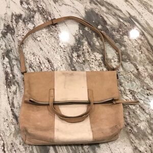 Able Tan and Cream Shoulder Bag